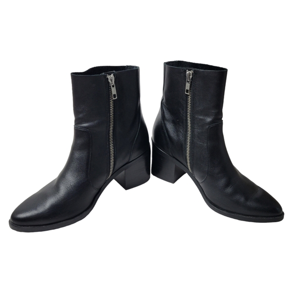 Treasure & Bond | Black Genuine Leather Boots Womens 7 - Picture 6 of 10
